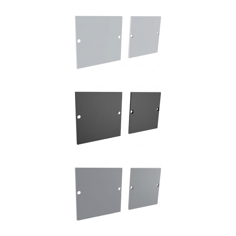 Synergy 21 LED U-Profil zub ALU3535 Endkappe (Paar) silber Beleuchtung