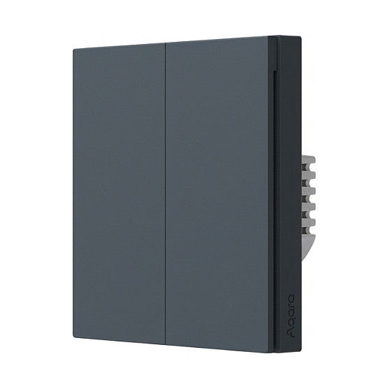 Aqara Smart Wall Switch H1 EU (No Neutral, Double Rocker) -Grey light switch