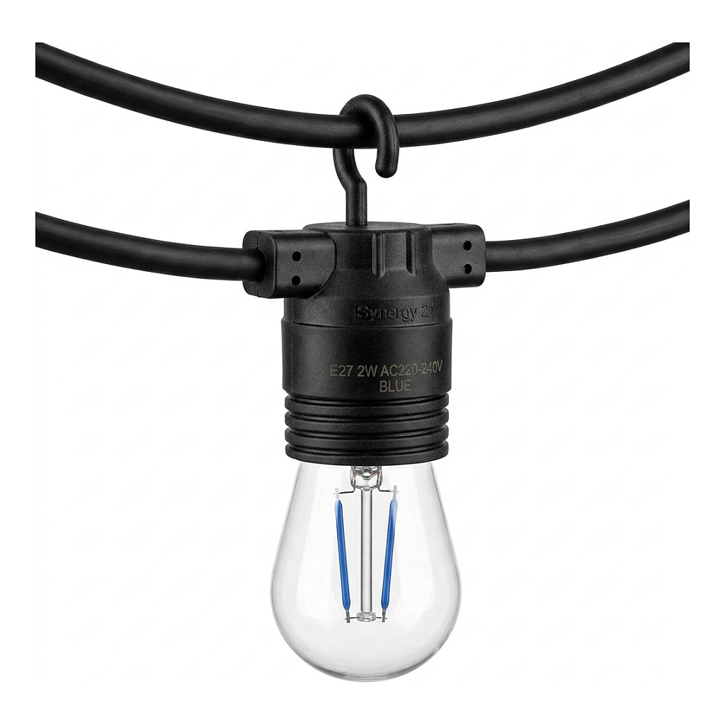 Synergy 21 LED Retrofit E27 S14 blau mit 2 Watt für Lichterkette Beleuchtung