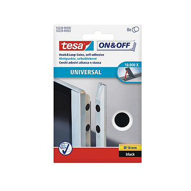tesa On & Off® Klettpunkte schwarz Werkzeuge