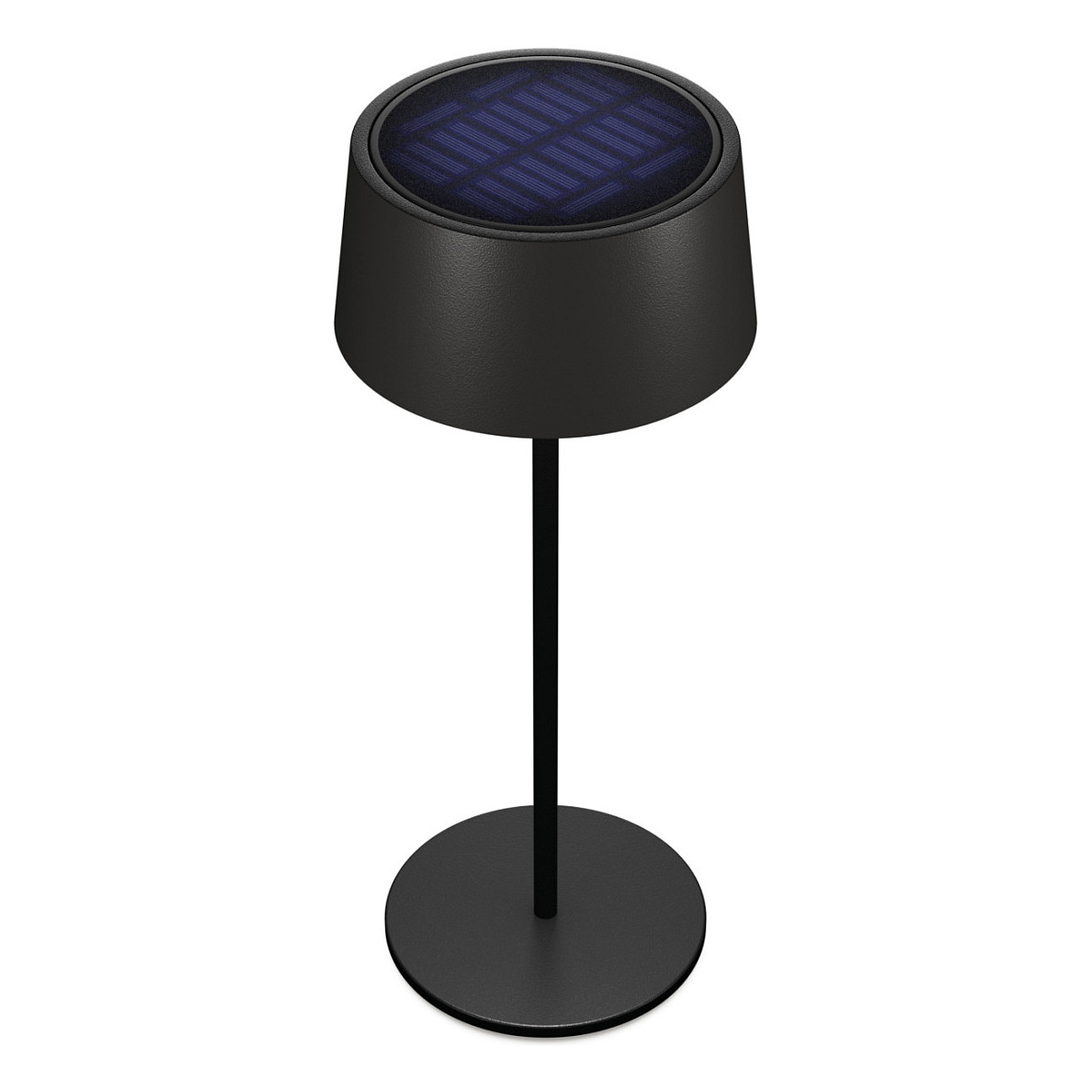 RealPower LED-Solar Tischlampe dimmbar mit Akku,schwarz