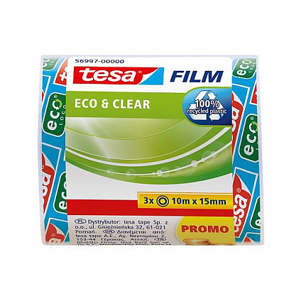 tesafilm eco&clear Rolle 10m 15mm Promo Shrink 3St. Werkzeuge