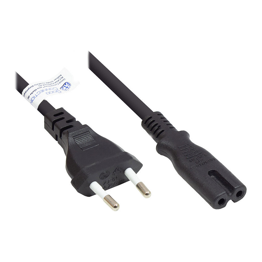 Good Connections Euro-Netzkabel an C7/Euro 8 Bu. schw. 1,5m
