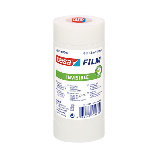 TESA 57333-00000-03 tesafilm Invisible Matt (L x B) 33 m x 19 mm 6 St.