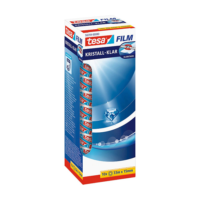 tesa KRISTALL-KLAR Klebefilm 15 mm x 33 m transparent Werkzeuge