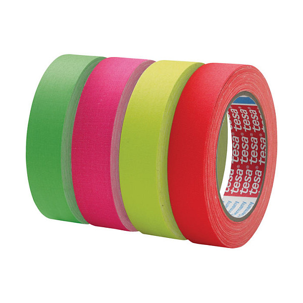 tesa Gewebebänder 38 mm x 25 m neongelb
