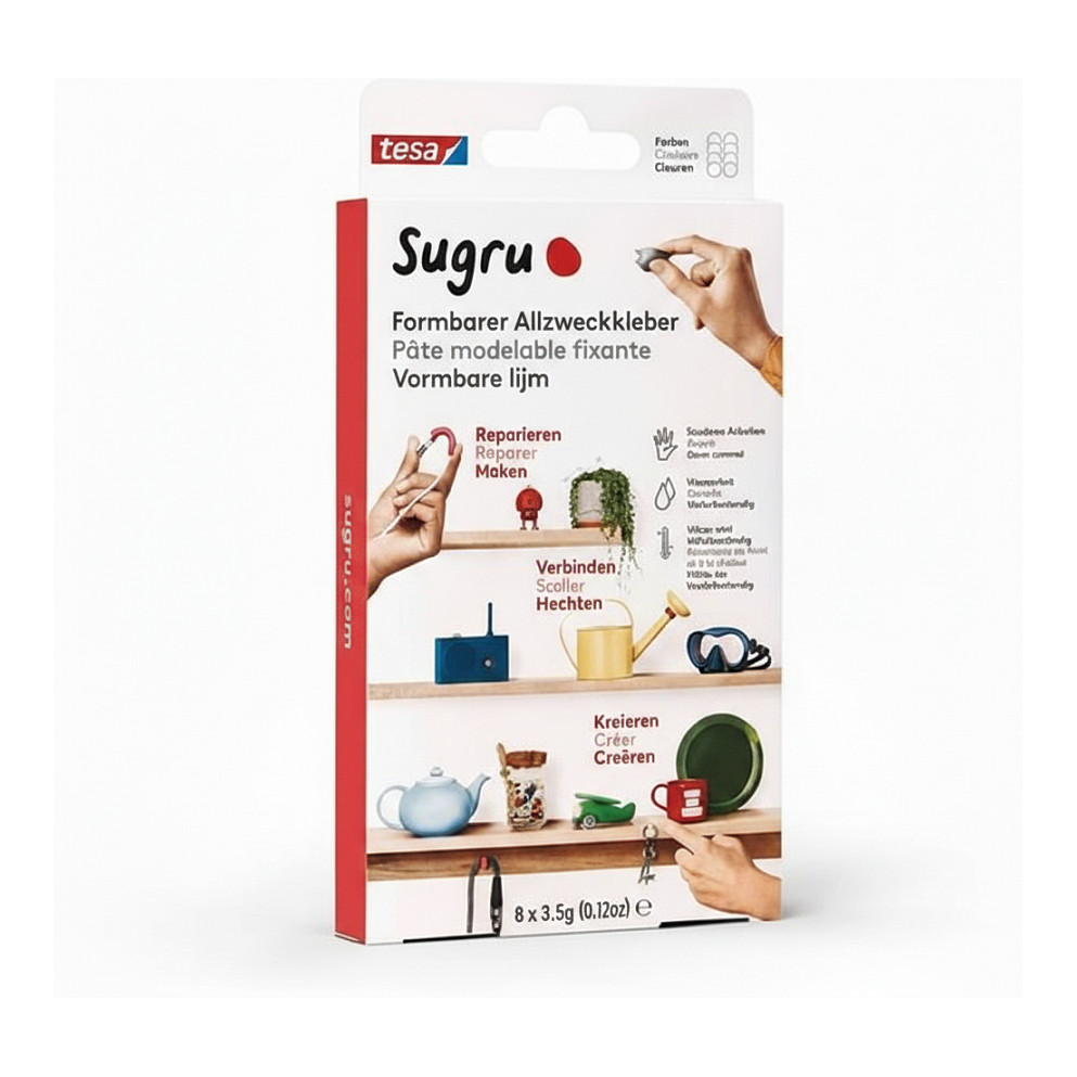 tesa Sugru formbarer Allzweckkleber 8er Weiss Werkzeuge