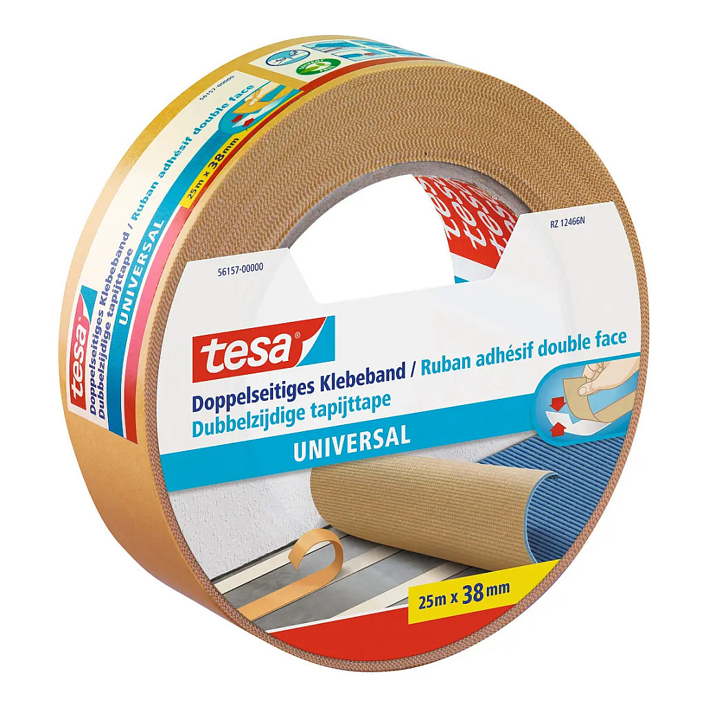 tesa doppelseitiges Klebeband 38 mm x 25 m weiß Werkzeuge
