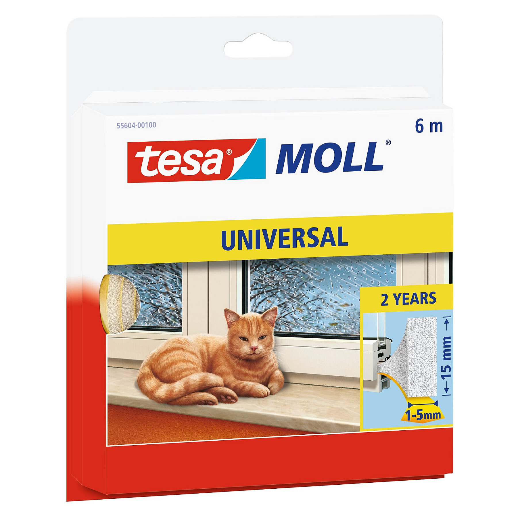 tesa Dichtungsbänder Universal 9 mm x 6 m weiß Werkzeuge