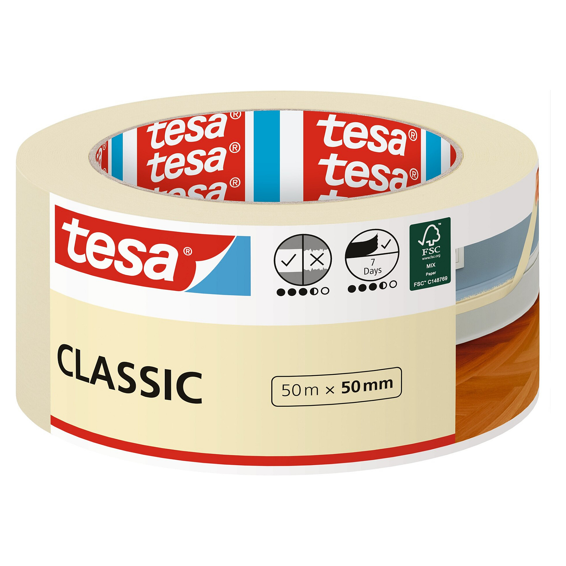 tesa Classic Malerband 50m x 50mm chamois Werkzeuge