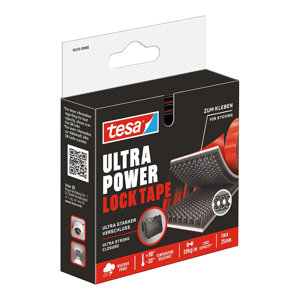 tesa Ultra Power Lock Tape Klettband 20kg 1mx25mmx4mm Werkzeuge