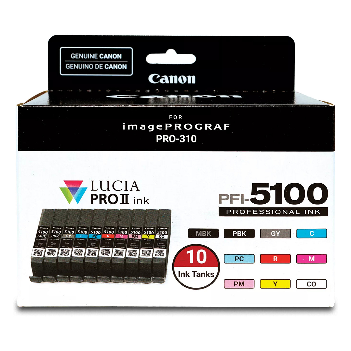 Canon PFI-5100 Multipack MBK/PBK/C/M/Y/PC/PM/R/GY/CO