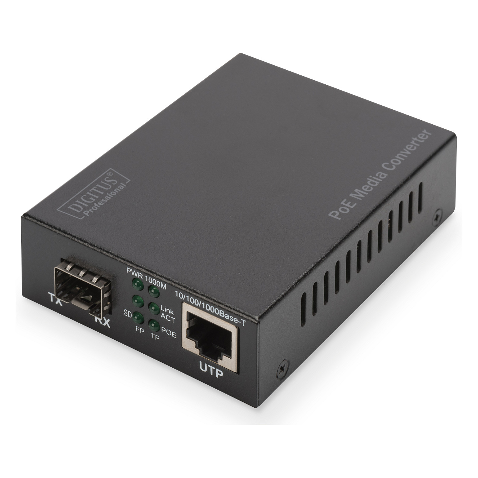 DIGITUS Konverter Gigabit PoE Media SFP/RJ45