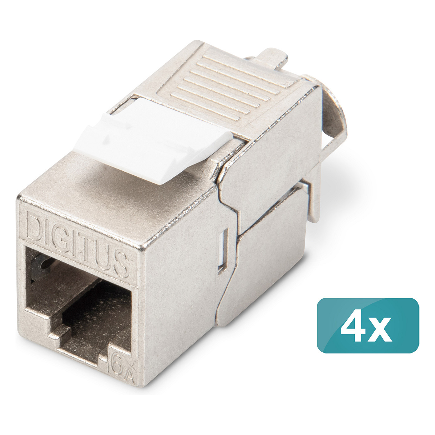 DIGITUS Keystone Jack Cat6A/RJ45->LSA geschirmt 500MHz 4St