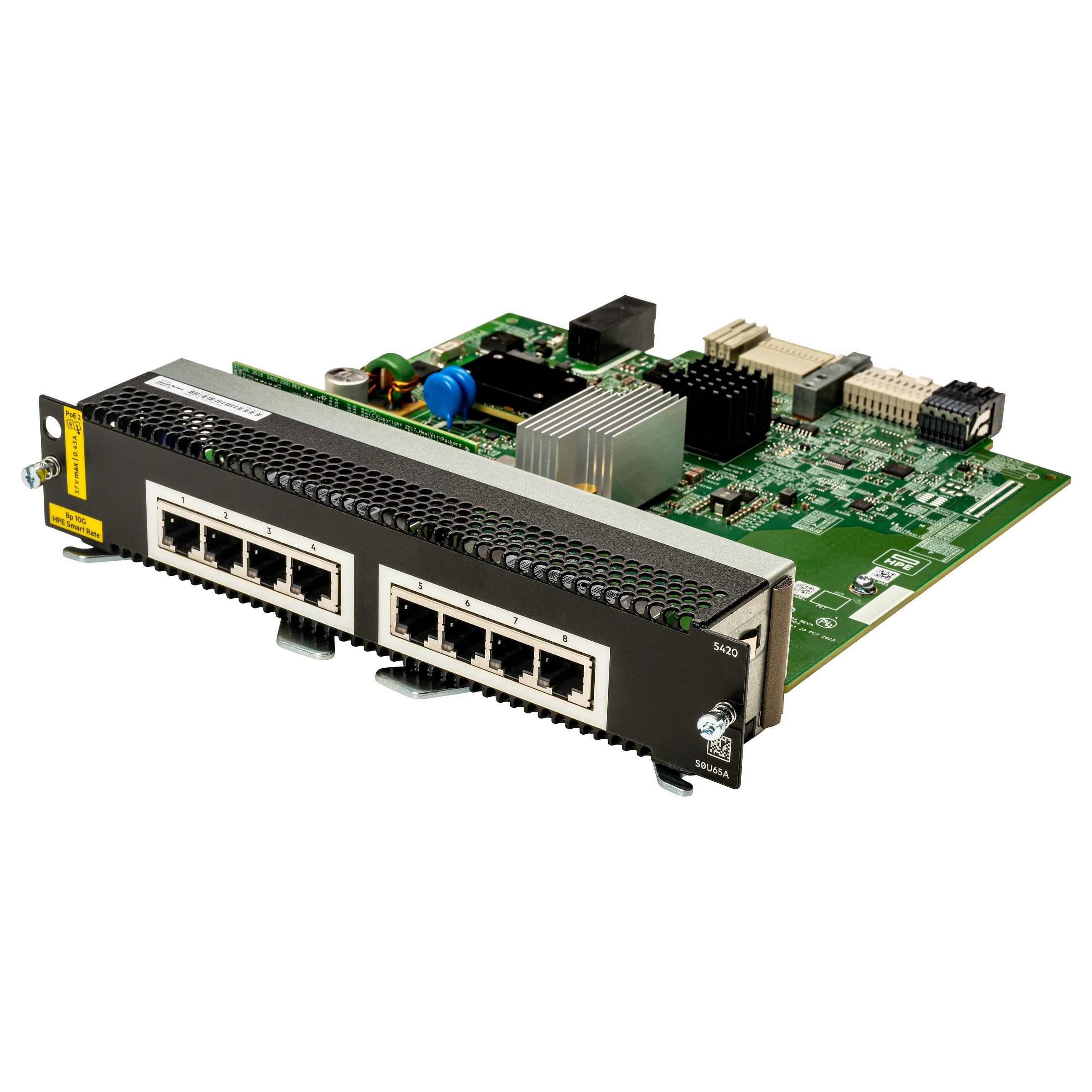 HPE Aruba Networking CX 5420 8p Smart Rate 1G/2.5G/5G/10G Class8 PoE Module Netzwerkartikel