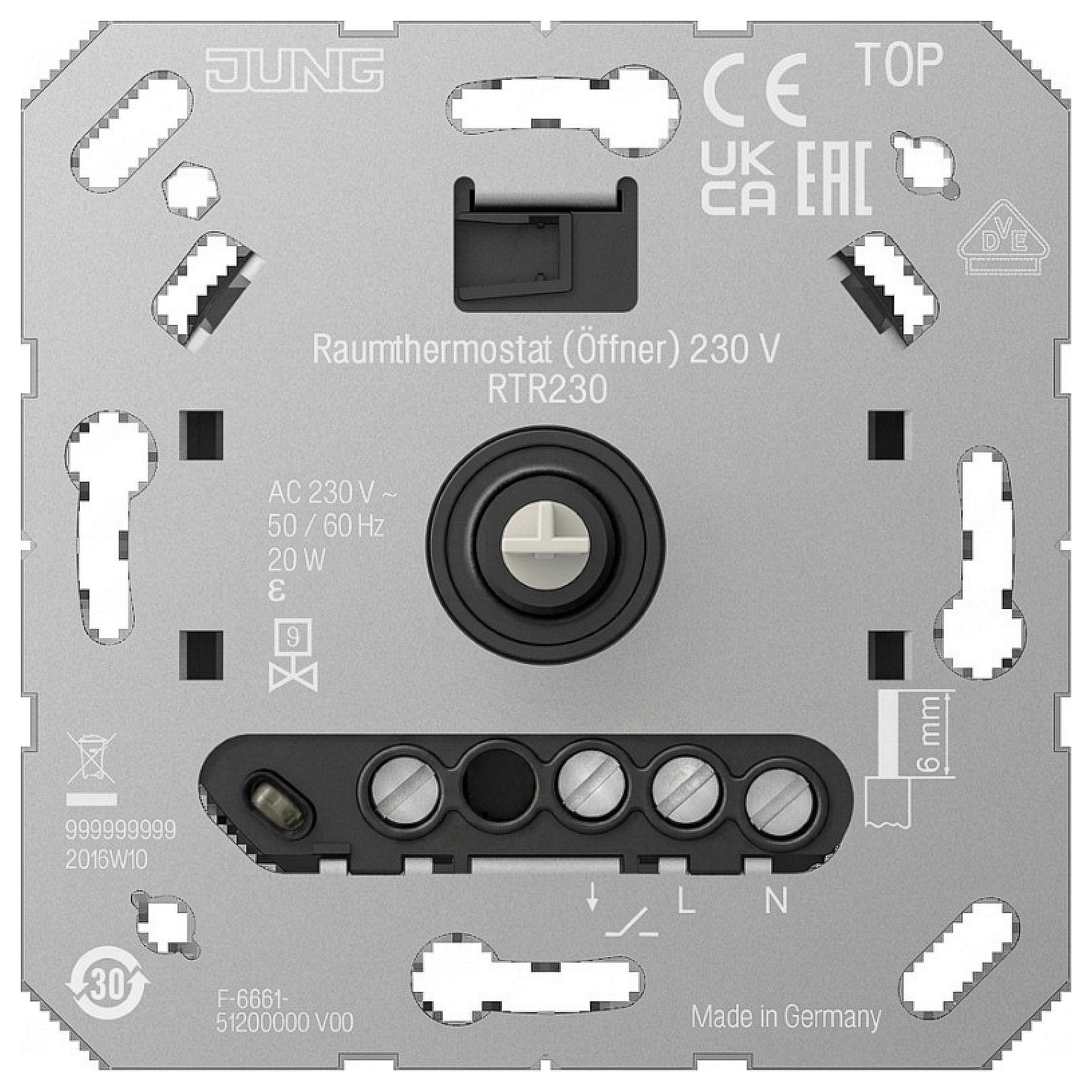 Jung RTR230 Raumthermostat (Öffner) 230 V