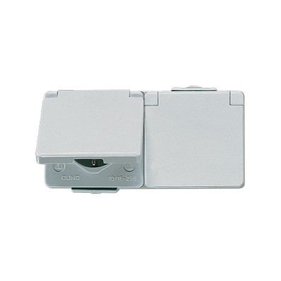 Jung 622 WW AP/WD-Doppel-Steckdose waagrecht