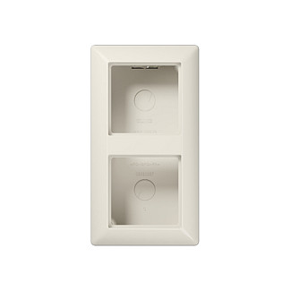 Jung AS 582 A W Aufputz-Kappe 2f mit Rahmen Elektroinstallation