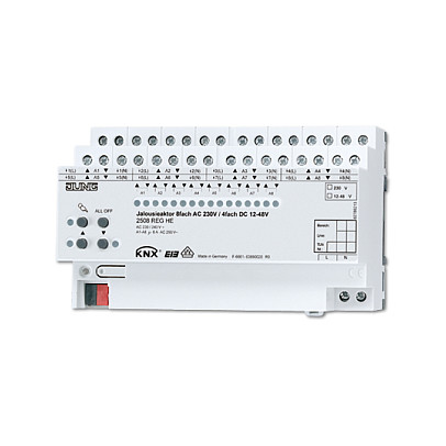 Jung 2508 REGHE Jalousieaktor, 8fach AC 230 V ~, 4fach D C 12
