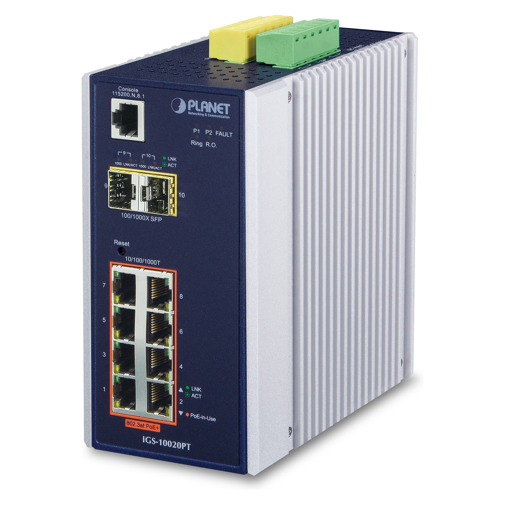 Planet IGS-10020PT 8-Port Industrial POE+ Switch