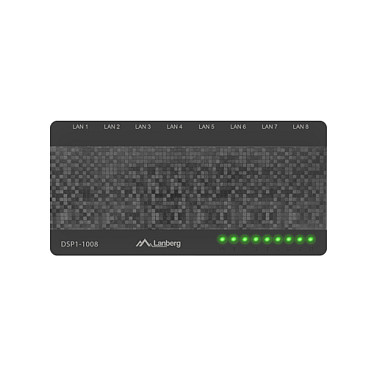 LANBERG Switch 8-Port 1GB/S unmanaged Gigab.Eth. Desktop 5V