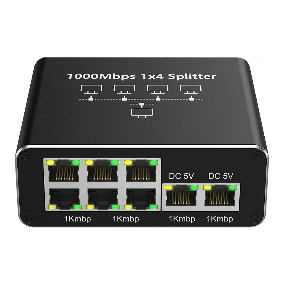 network splitter/switch 5 Port â€¢ 5x 1GbE â€¢ Lüfterlos â€¢ ALL-NS1005 Switching Hubs
