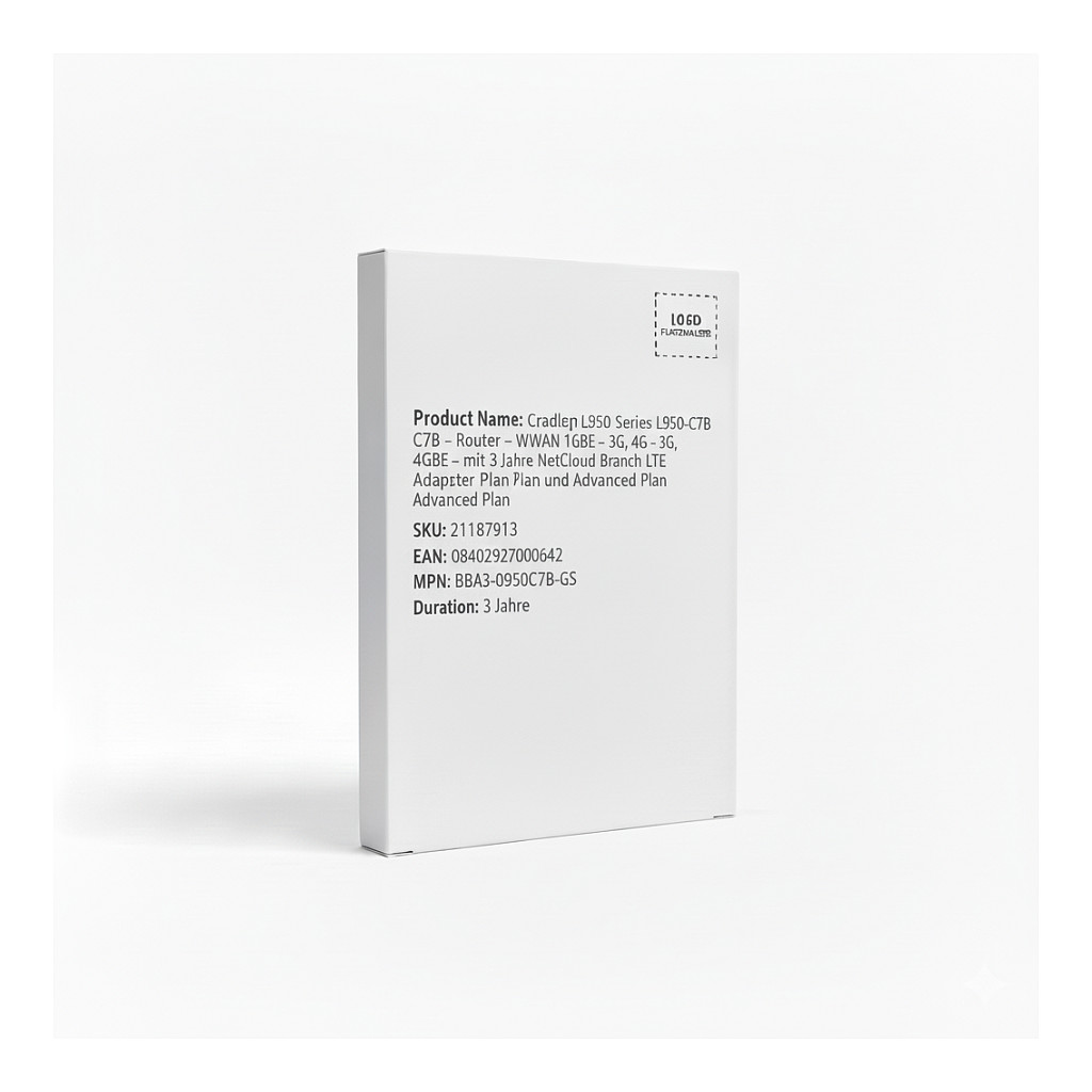 Cradlepoint L950 Series L950-C7B - Router - WWAN 1GbE - 3G, 4G - mit 3 Jahre NetCloud Branch LTE Adapter Essentials Plan und Advanced Plan Router