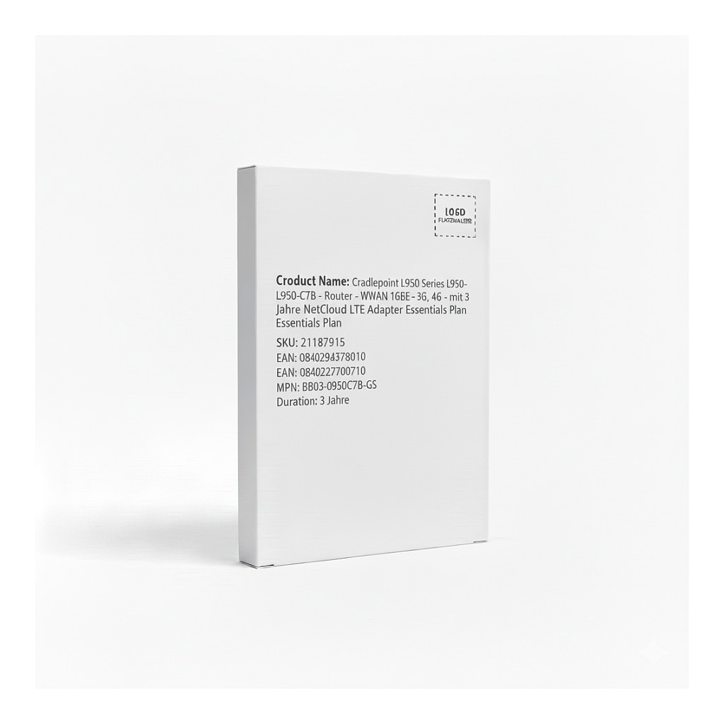 Cradlepoint L950 Series L950-C7B - Router - WWAN 1GbE - 3G, 4G - mit 3 Jahre NetCloud Branch LTE Adapter Essentials Plan Router