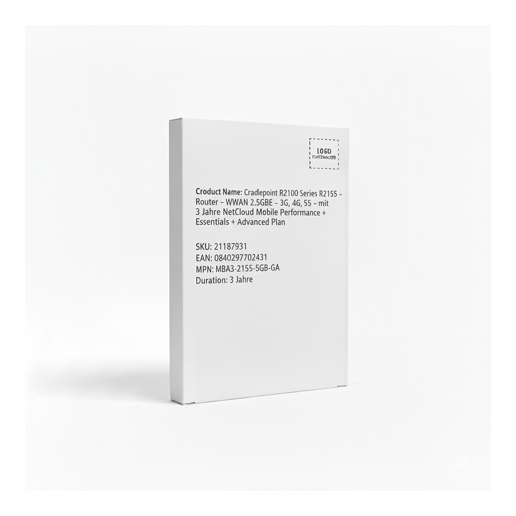 Cradlepoint R2100 Series R2155 - Router - WWAN 2.5GbE - 3G, 4G, 5G - mit 3 Jahre NetCloud Mobile Performance Essentials + Advanced Plan Router
