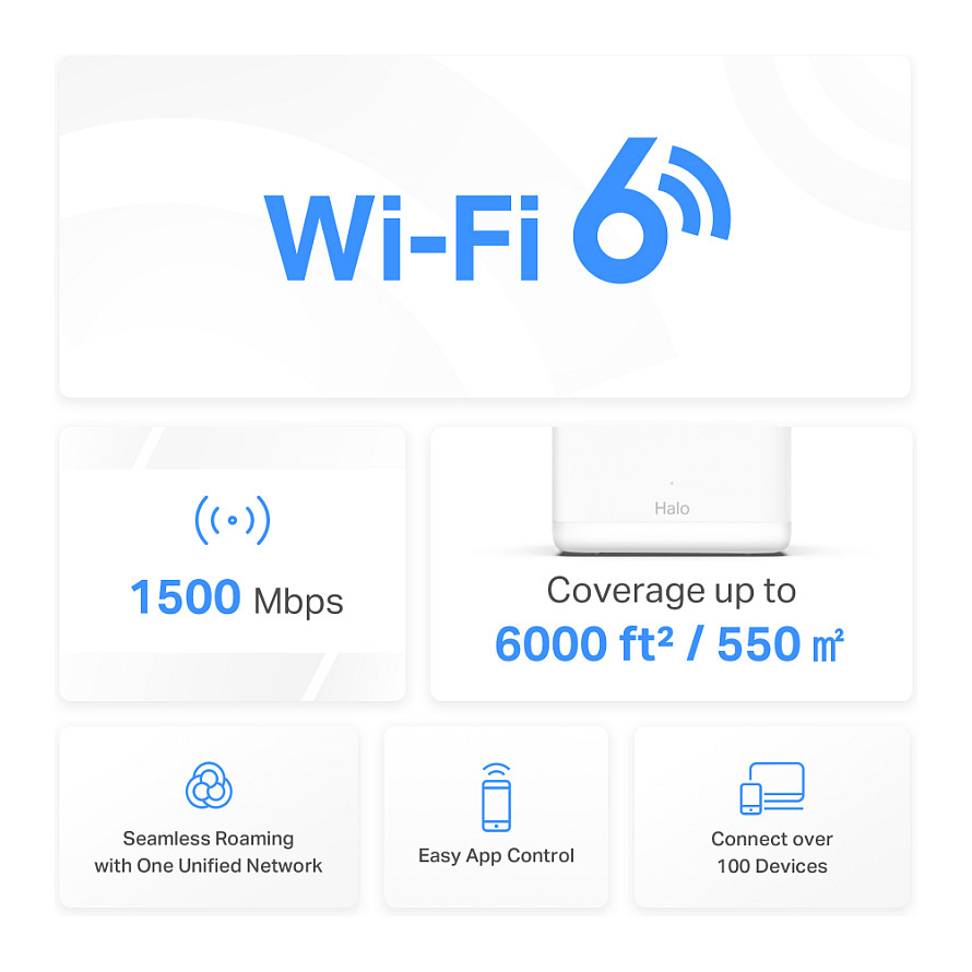 Mercusys WLAN-Router WLANRouter Halo H60X(3-pack) H60X(3pack)