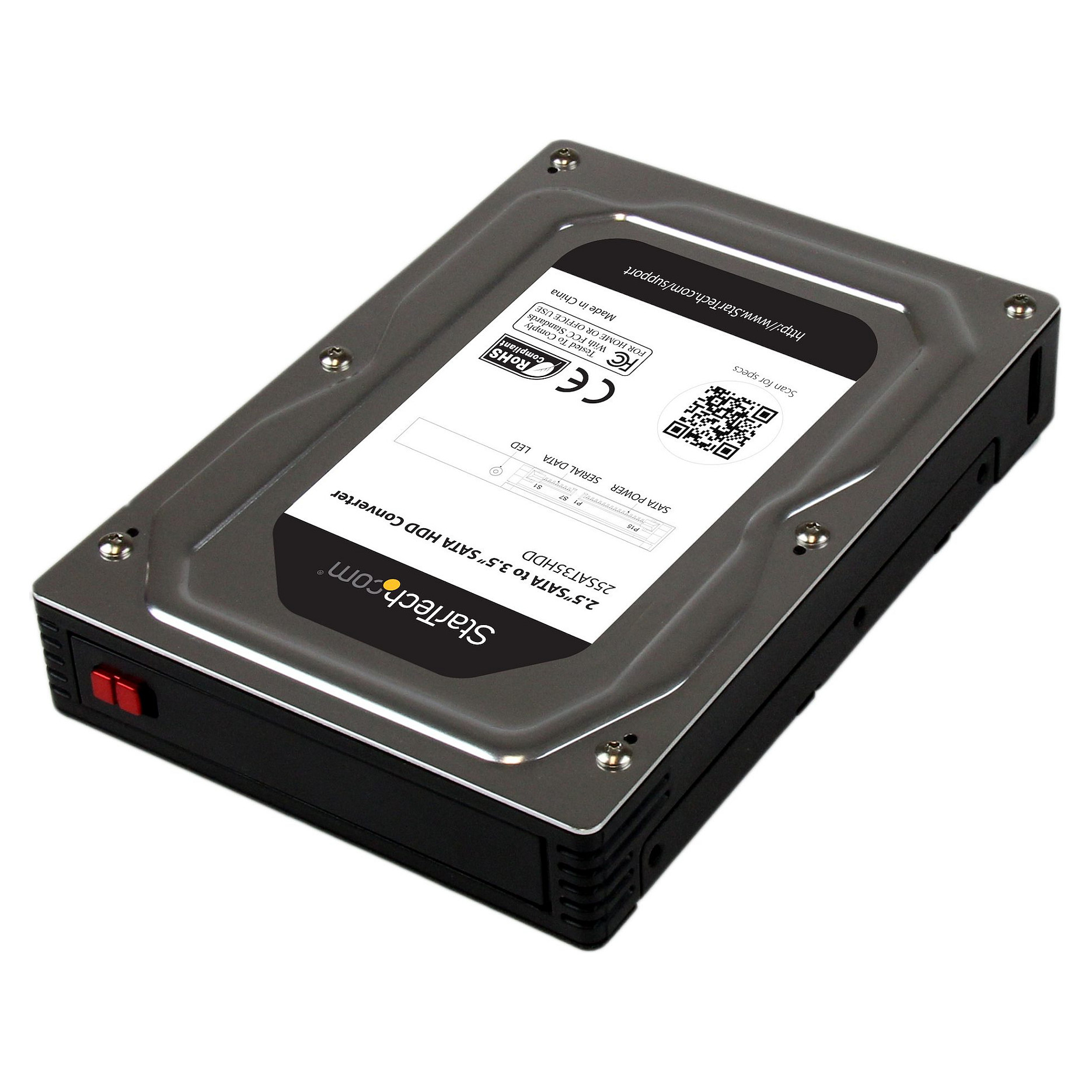 StarTech 25SAT35HDD 6.35cm/2.5in to 8.89cm/3.5in SATA Hard Drive Converter Enclosure