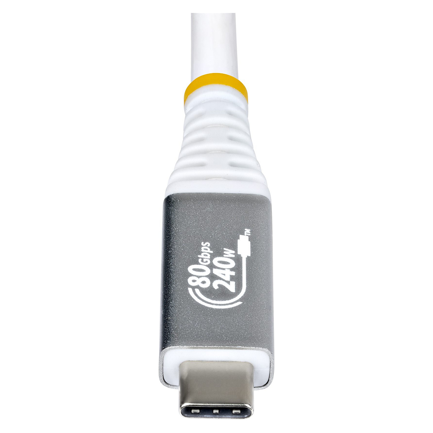 StarTech 1m USB4 Kabel 80Gbps USB-IF-zertifiziertes USB-C Ladekabel 240W 8K 120Hz-4K 240Hz DP2.1monitorkabel Thunderbolt 4 Weiss