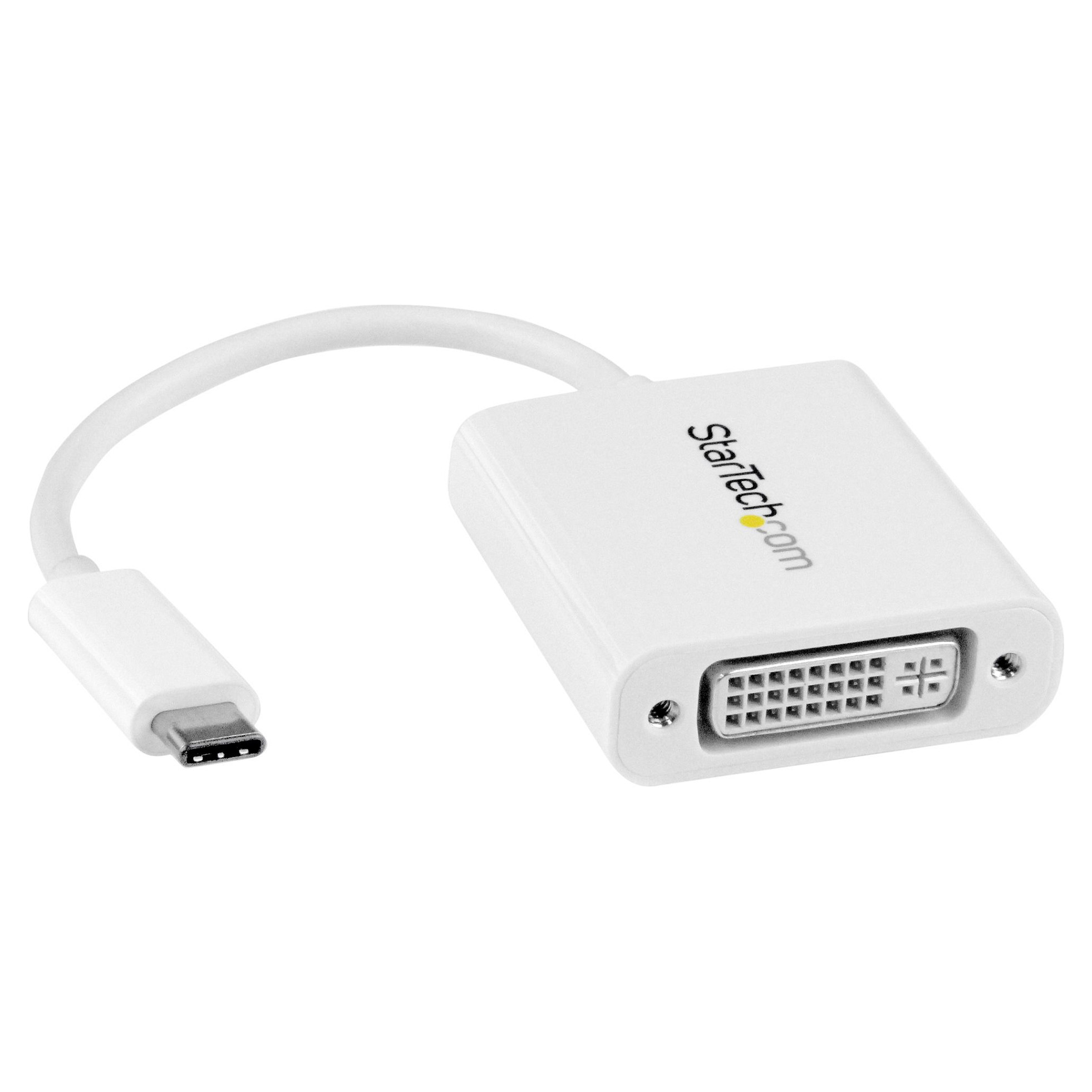 StarTech USB-C auf DVI Adapter - USB Type-C DVI Konverter fr MacBook, Chromebook, Dell XPS oder andere USB-C Gerte - Weiss Display