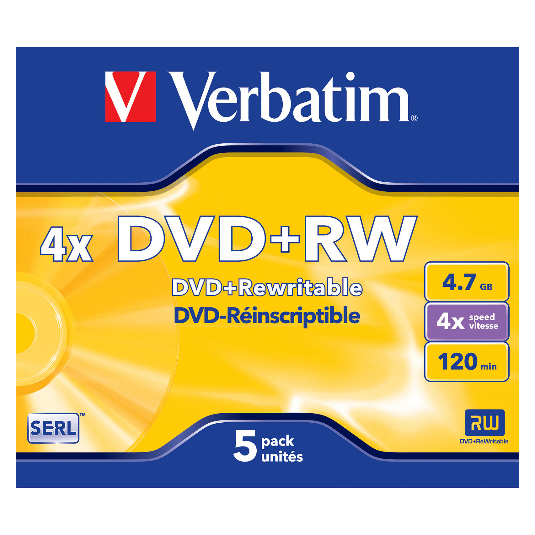 Verbatim DVD+RW Matt Silver
