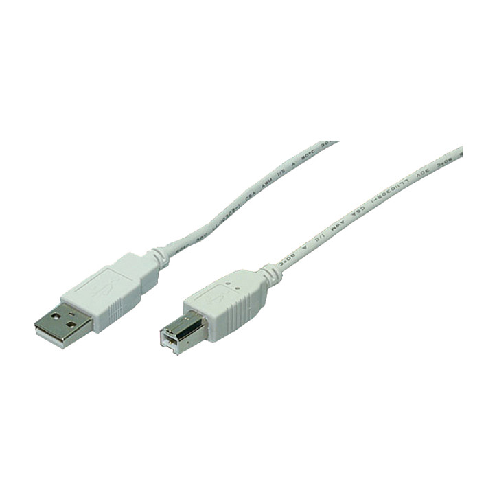 Logilink USB Kabel A -> mini B St/St 5.00m grau USB