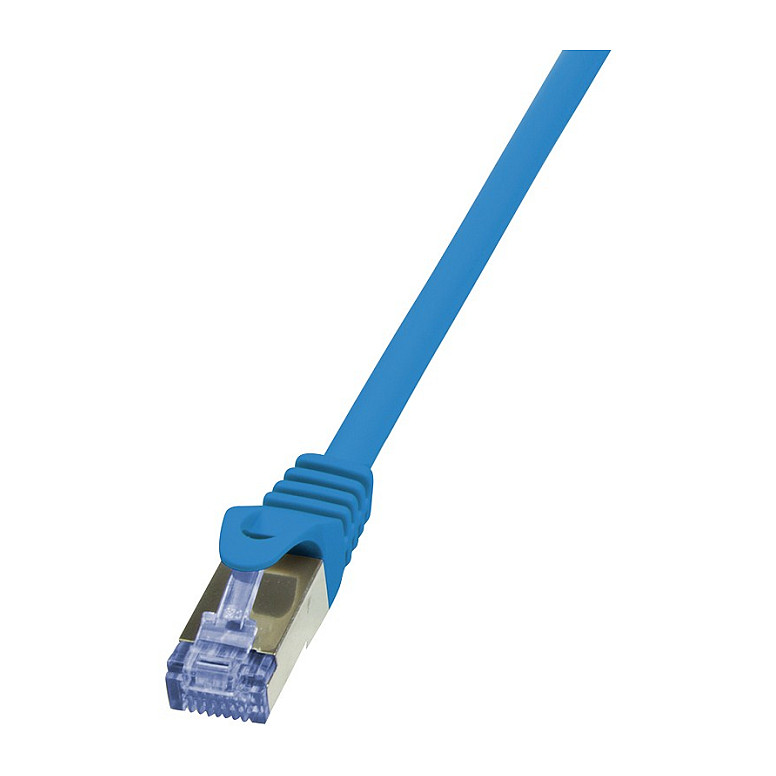 CQ3056S RJ45 Netzwerkkabel Patchkabel cat 6a s ftp 200 m Blau Flammwidrig mit Rastnasens - Logilink