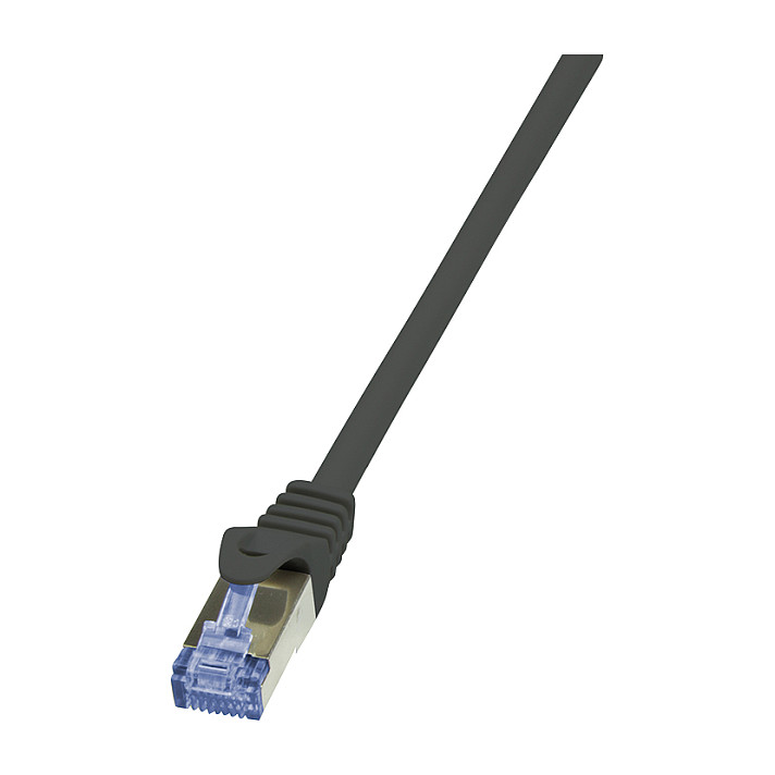 LogiLink Patchkabel PrimeLine, Kat.6A, S/FTP, 0,5 m, schwarz