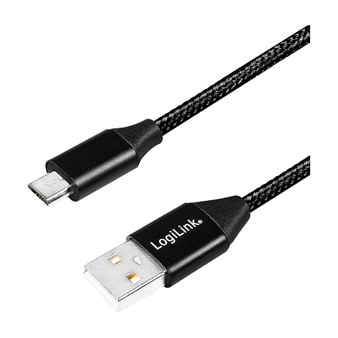 Logilink USB 2.0 Kabel zu Micro-USB Stecker 0,3m sw USB