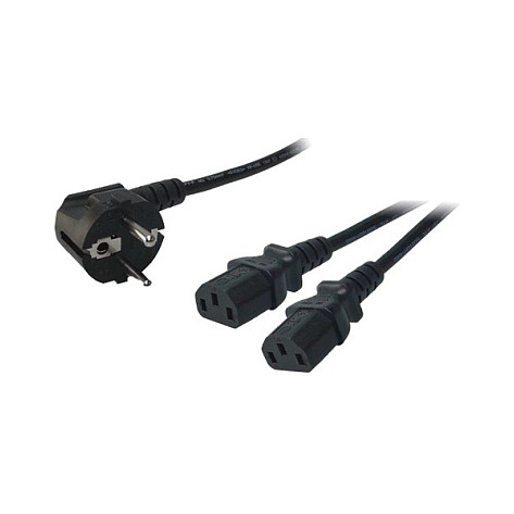 Logilink Power Cord, CEE7/14-C13 Y-cable, black, 1,50m Computer
