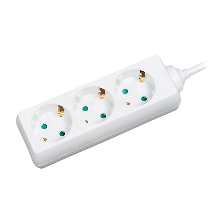 LogiLink - Steckdosenleiste - Wechselstrom 250 V - 3500 Watt - Ausgangsanschlüsse 3 - 14 m Schnur
