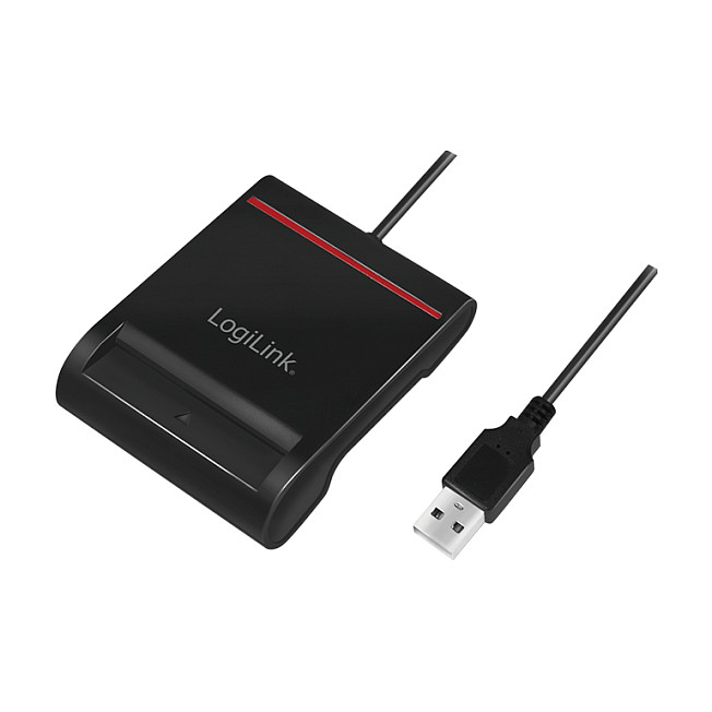 USB 2.0-Kartenleser, für Smart-ID, schwarz