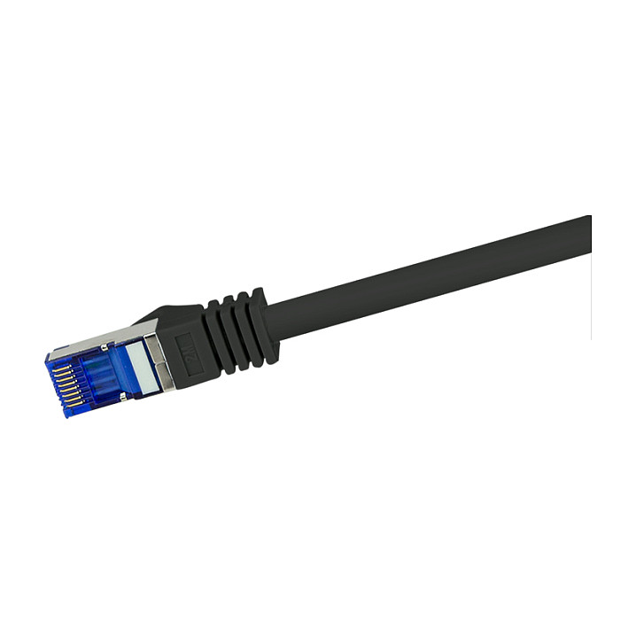 Logilink Patchkabel Ultraflex, Cat.6A, S/FTP, schwarz, 50 m