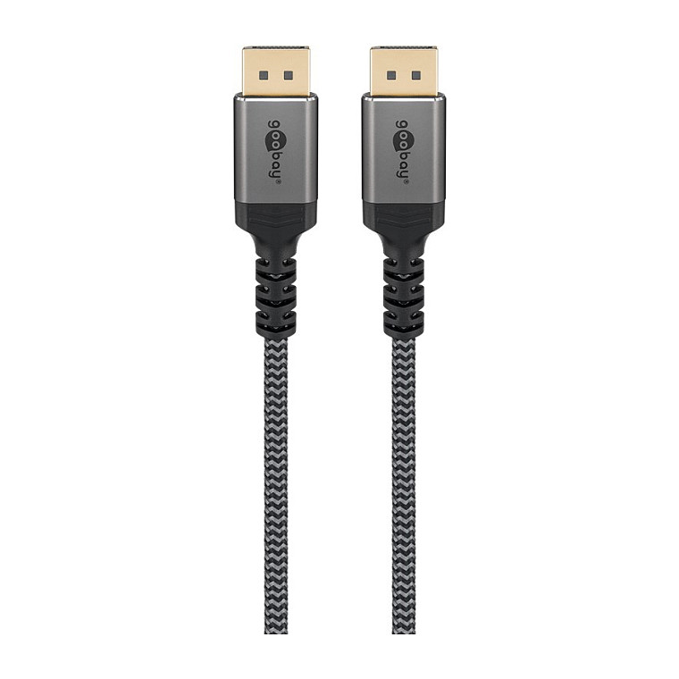 Goobay Plus DisplayPort > HDMI Adapterkabel, 4K @ 60Hz (grau, 1 Meter)