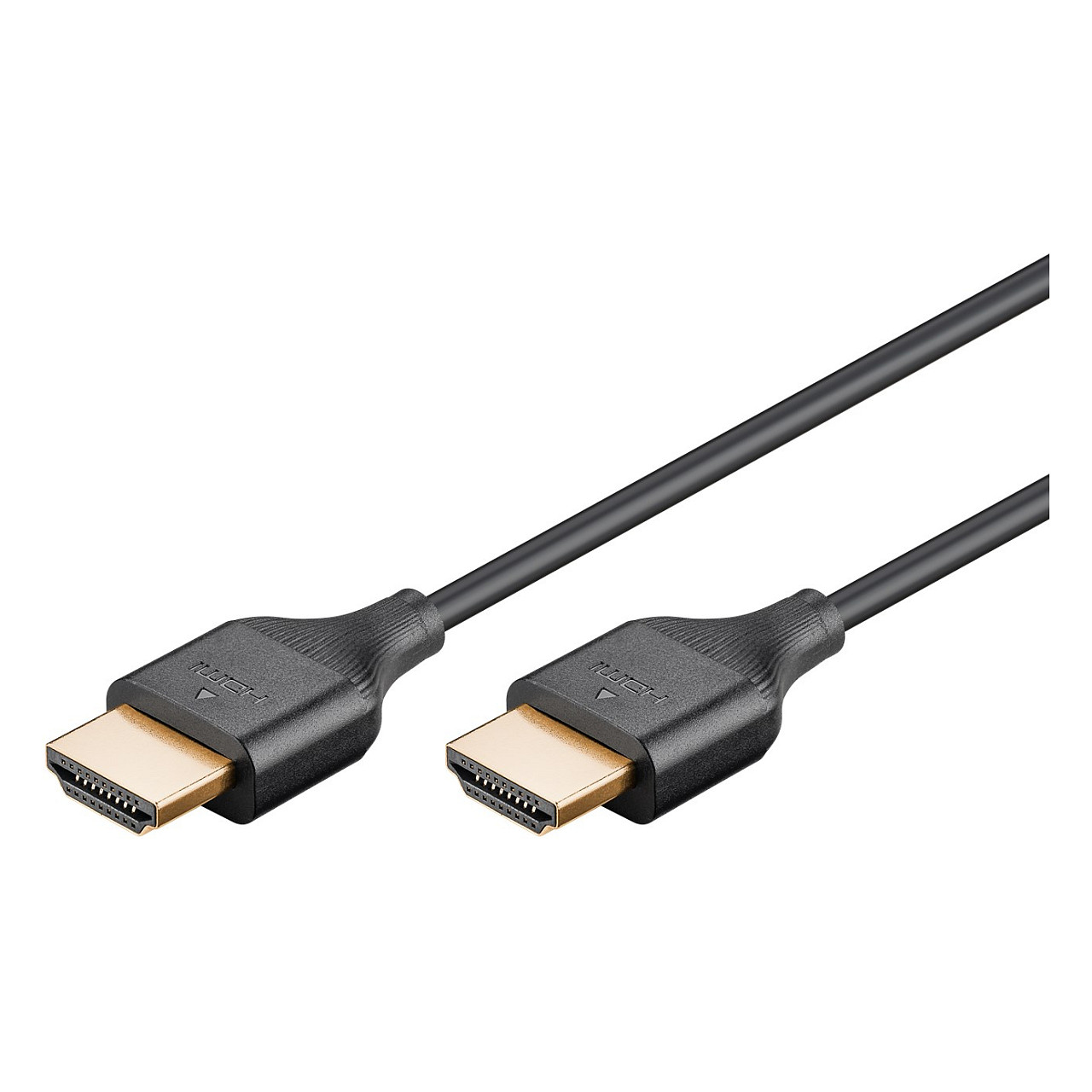 Goobay Slim High-Speed-HDMI-Kabel mit Ethernet, 4K @ 60Hz (schwarz, 2 Meter)