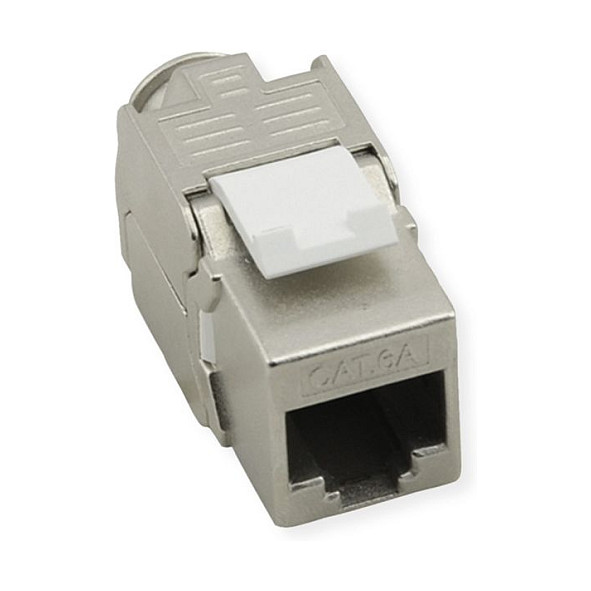 VALUE Cat.8 (Class I) Keystone, geschirmt, werkzeuglos, silberfarben