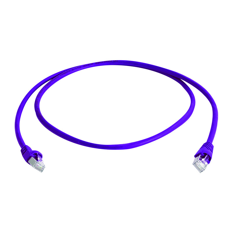 Telegärtner Patchkabel S/FTP, Cat.6A, LSOH, lila, 1 m