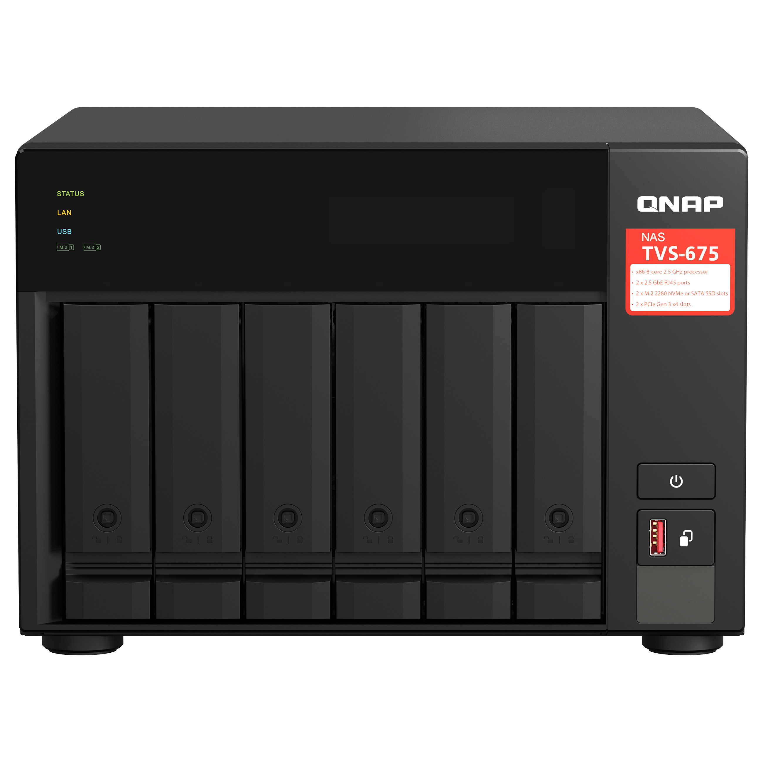 QNAP 6-bay NAS TVS-675-8G