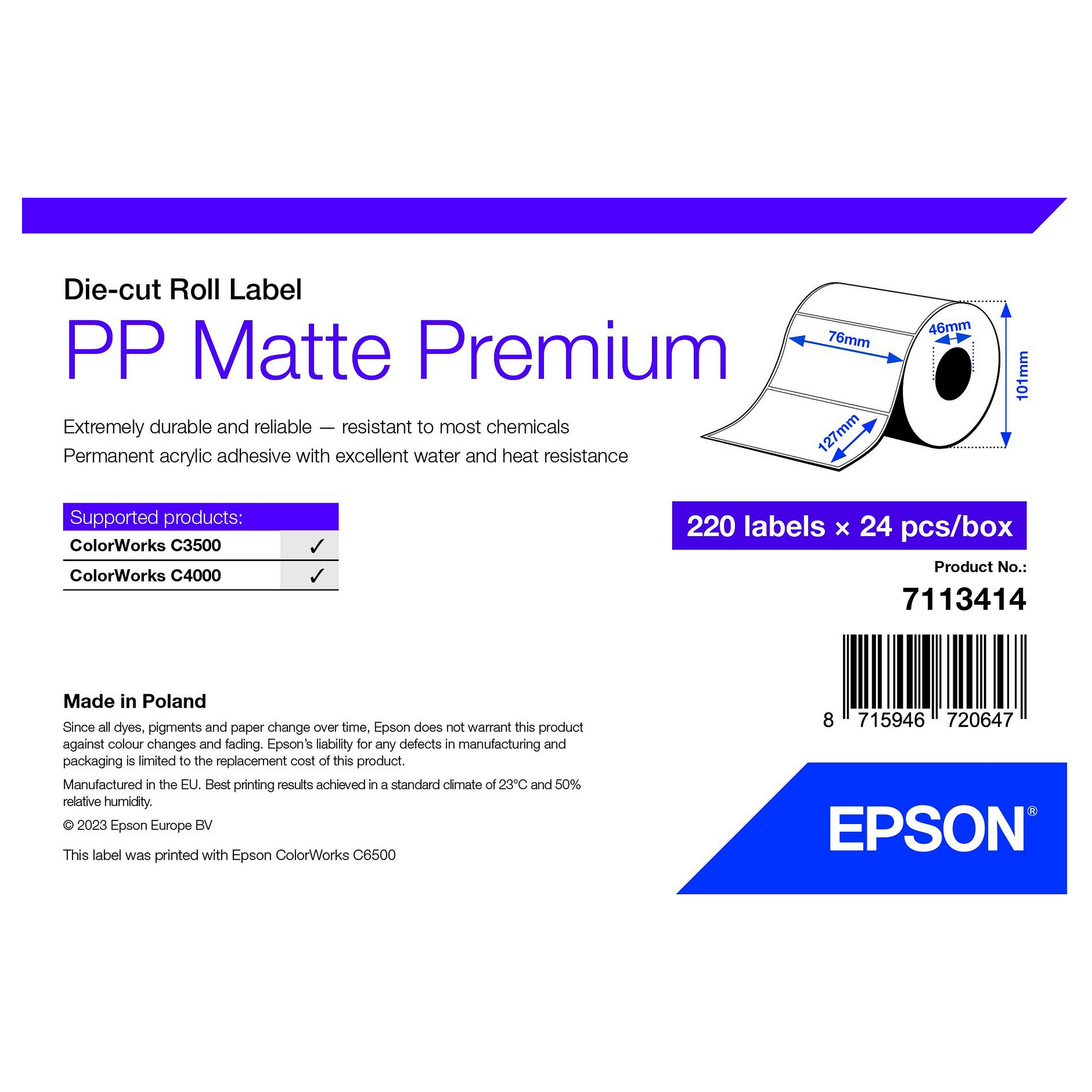 Epson 7113414 printer label Zubehör Drucker