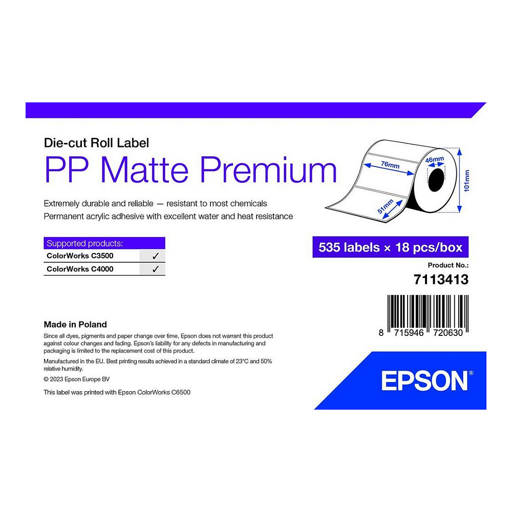 Epson 7113413 printer label Zubehör Drucker