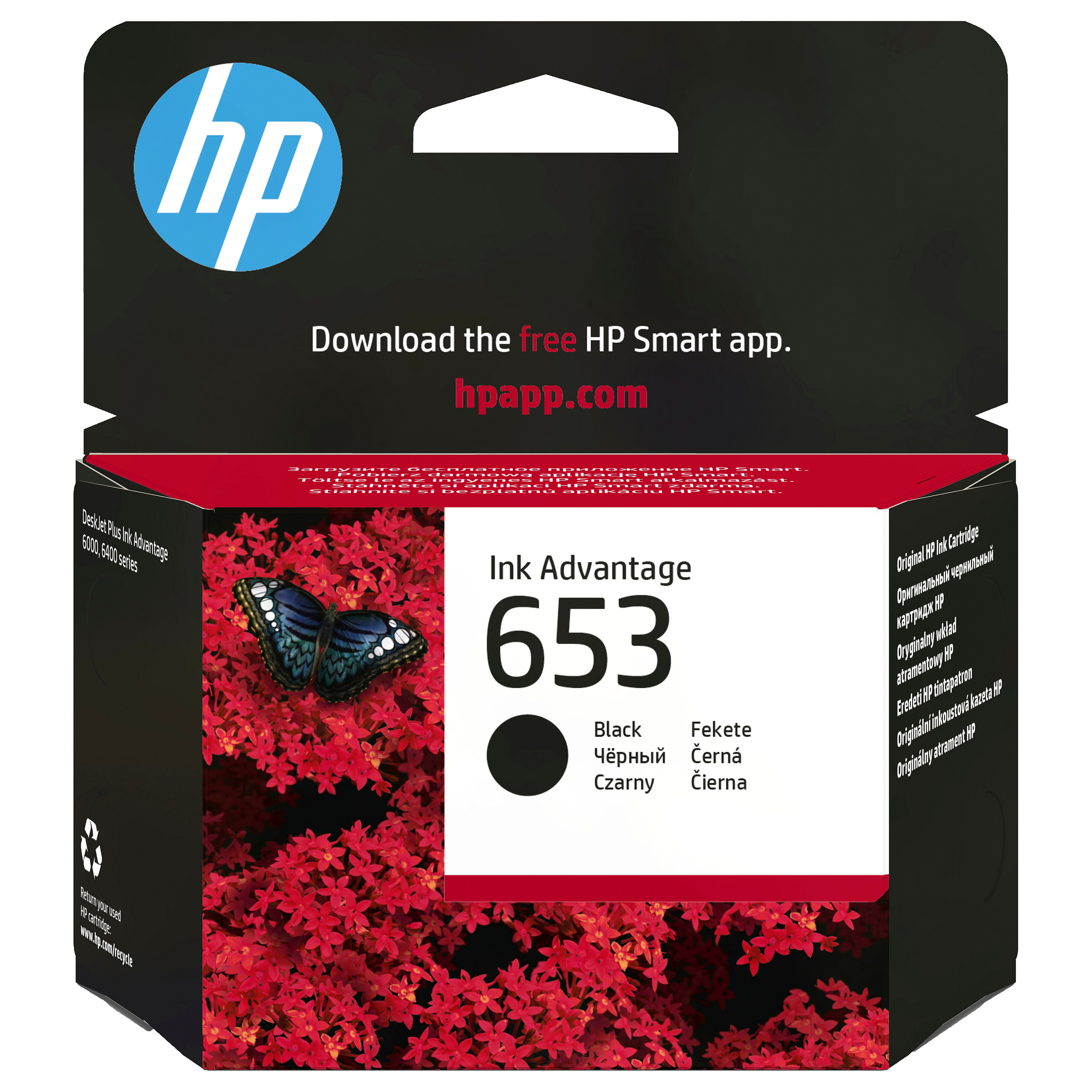 HP 653 BLACK ORIGINAL INK Tinte